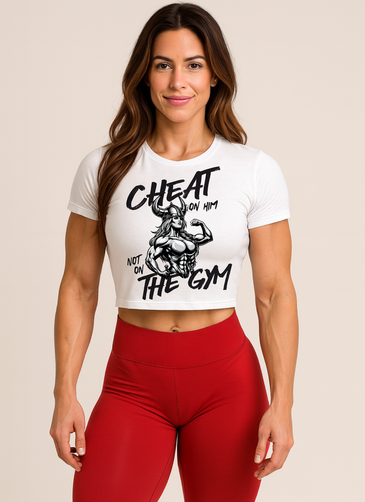 Cheat on Him, Not on Gym Crop Top